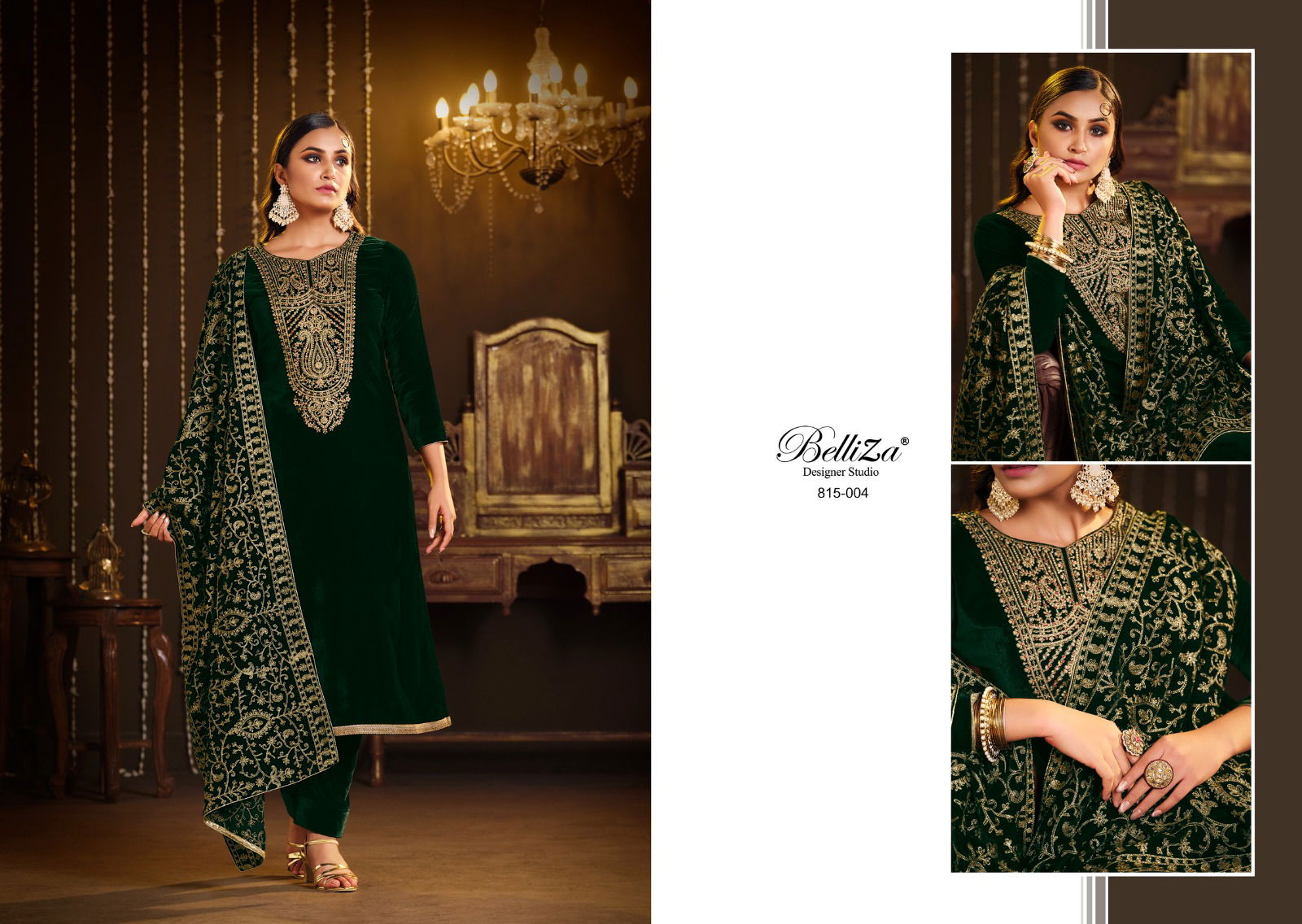 Kohinoor By Belliza Heavy Velvet Dress Material Catalog